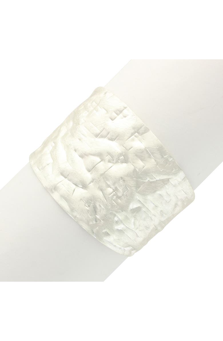 OLIVIA WELLES Alda Hammered Cuff Bracelet, Alternate, color, Silver