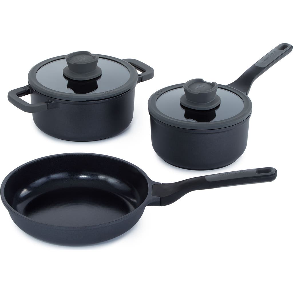 Berghoff Leo Stone+ 5-piece Specialty Pan Set In Black
