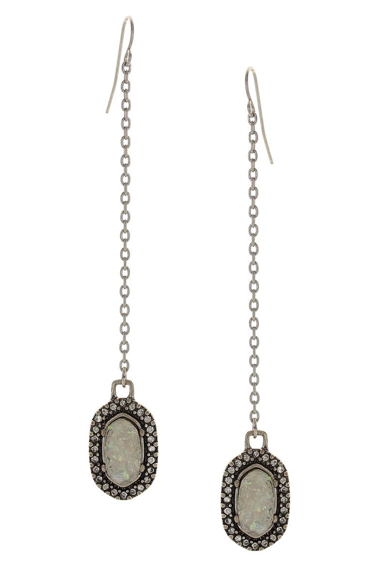 Night Out Drop Earrings, Main, color, ANTIQUE SILVER