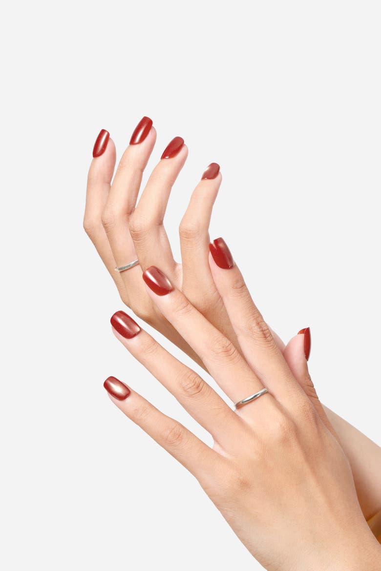 Basic But Make It Boss Square Press on Nails, Alternate, color, Red