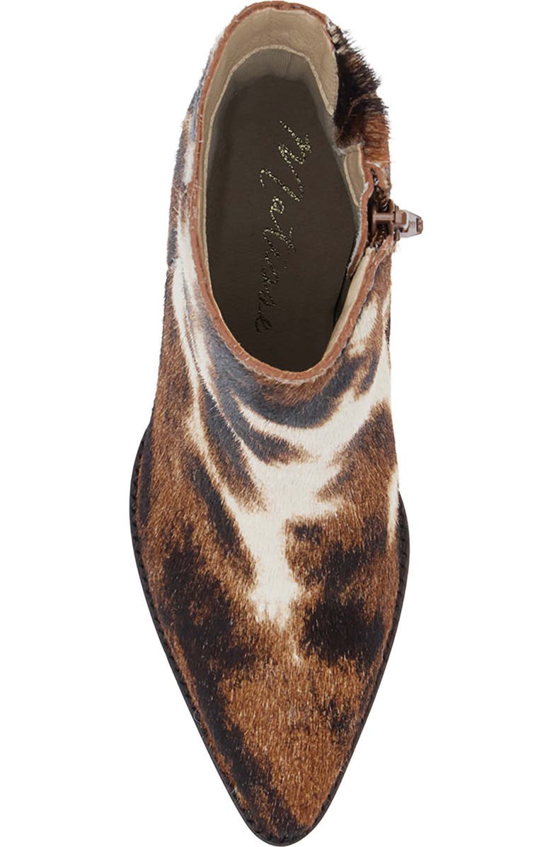 Matisse Caty Western Pointed Toe Bootie, Alternate, color, Brown Multi Cowhair