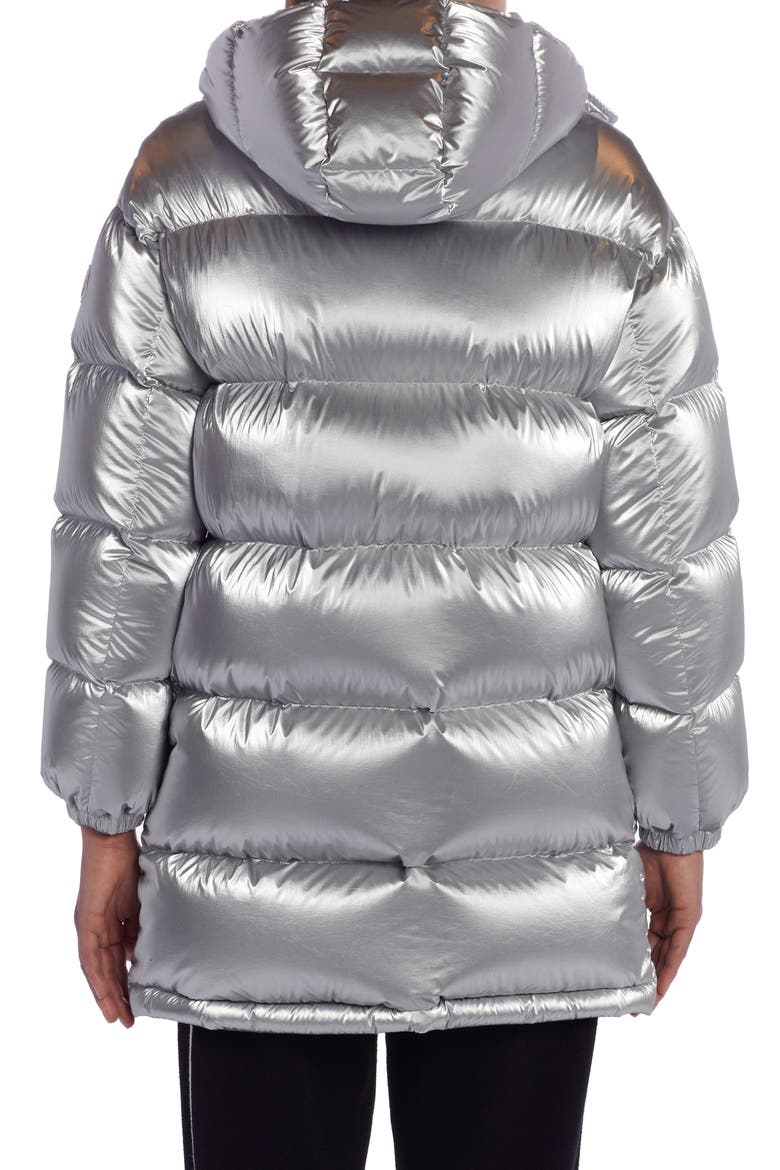Gaou Quilted Down Parka, Alternate, color, SILVER