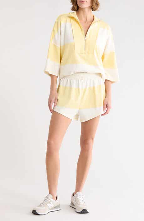 Free People FP Movement Retro Rugby Half Zip Top & Shorts Set