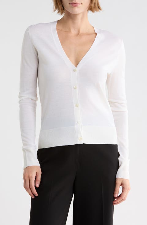 V-Neck Wool Cardigan