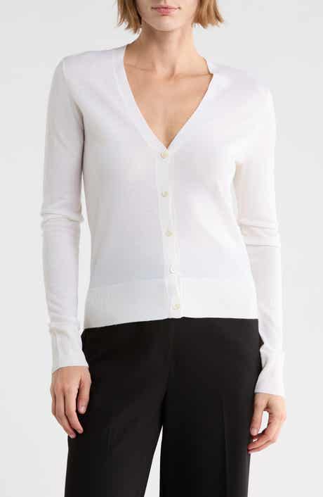 V-Neck Wool Cardigan