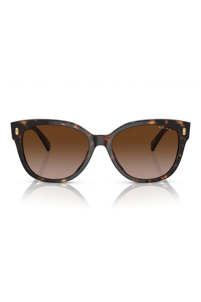 RA5305U 56mm Gradient Cat Eye Sunglasses, Main, color, BLACK HAVANA / GRADIENT BROWN