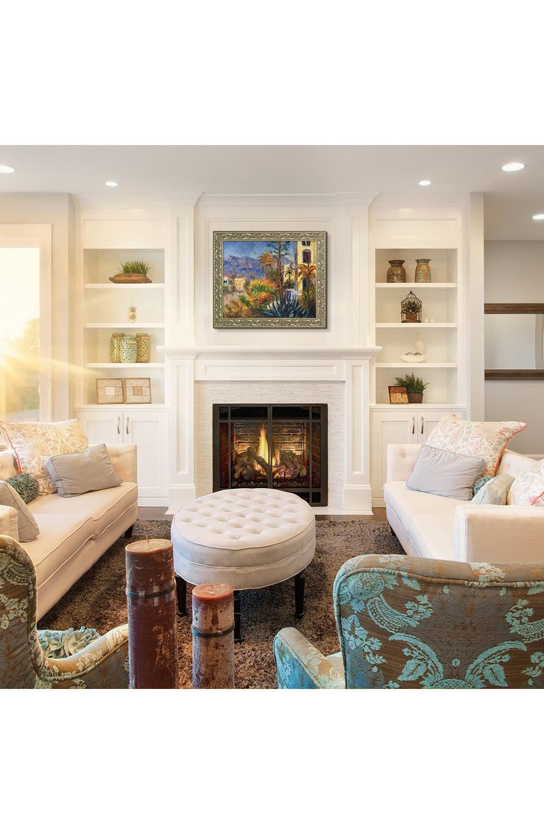 OVERSTOCK ART Villas at Bordighera by Claude Monet Framed Hand Painted Oil Reproduction - 25.5" x 29.5", Alternate, color,