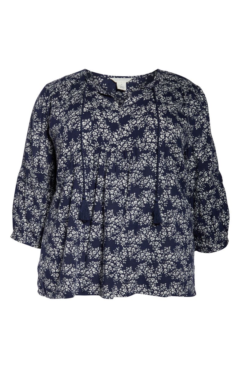 Caslon<sup>®</sup> Split Neck Print Blouse, Alternate, color, 
