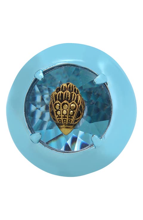 Eagle Head Crystal Cocktail Ring