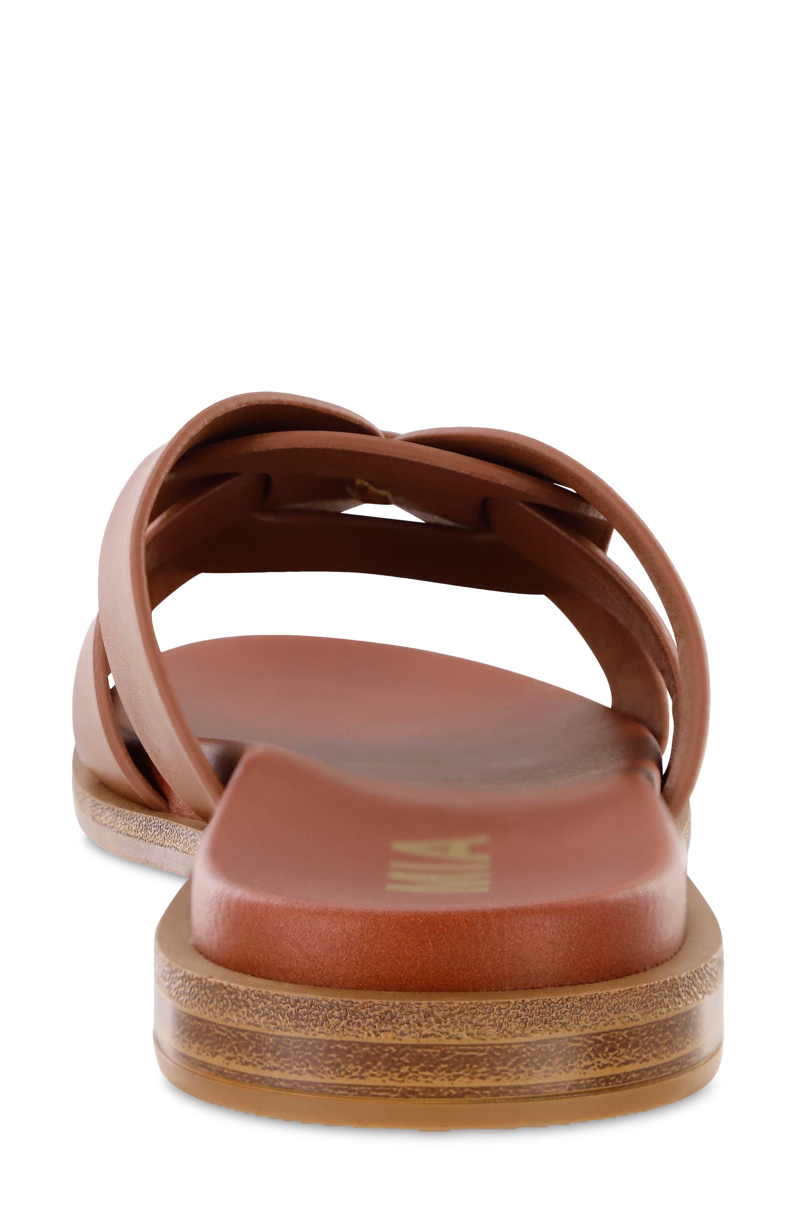 Poliana Slide Sandal, Alternate, color, COGNAC