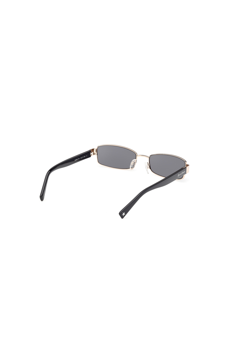 Slim Rectangular Metal Sunglasses, Alternate, color, Gold / Smoke