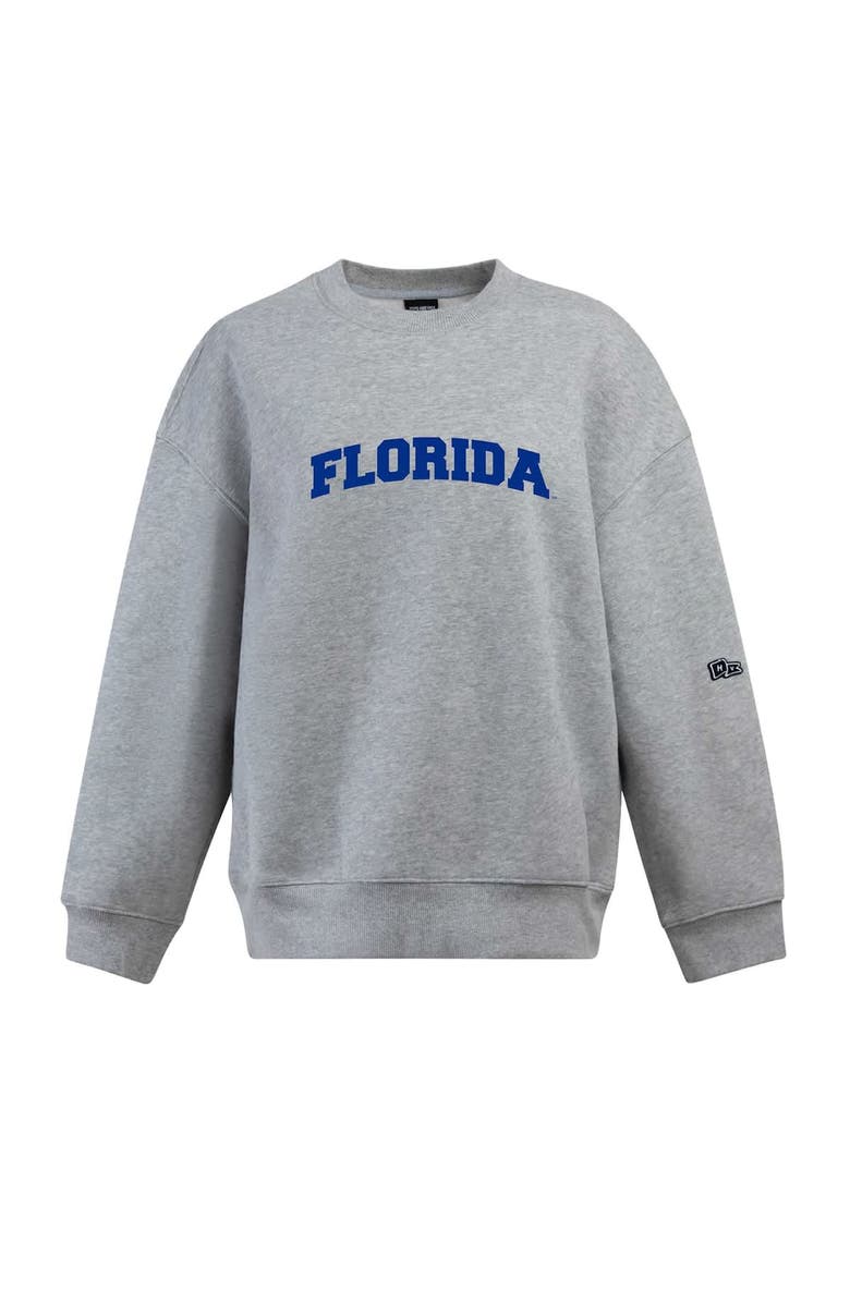 Hype and Vice Women's Hype and Vice Heather Gray Florida Gators Offside Pullover Sweatshirt, Alternate, color, Heather Gray