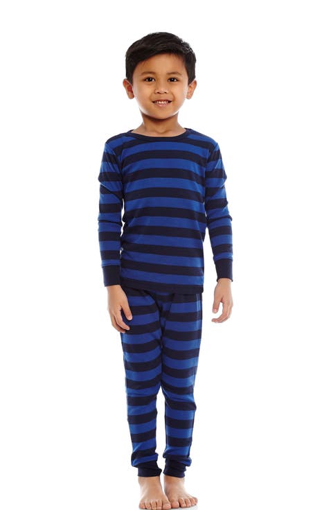 Kids Cotton Two-Piece Pajamas, Stripes, Solids & Tie Dye (Toddler, Little Kid & Big Kid)