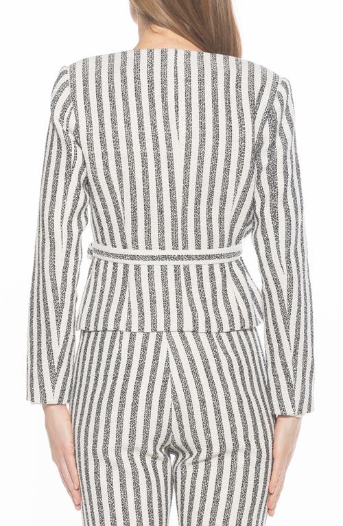 Alexia Admor Arjun Jacket In Navy Stripe