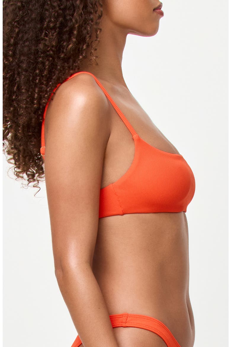 Presley Rib Bikini Top, Alternate, color, POPPY