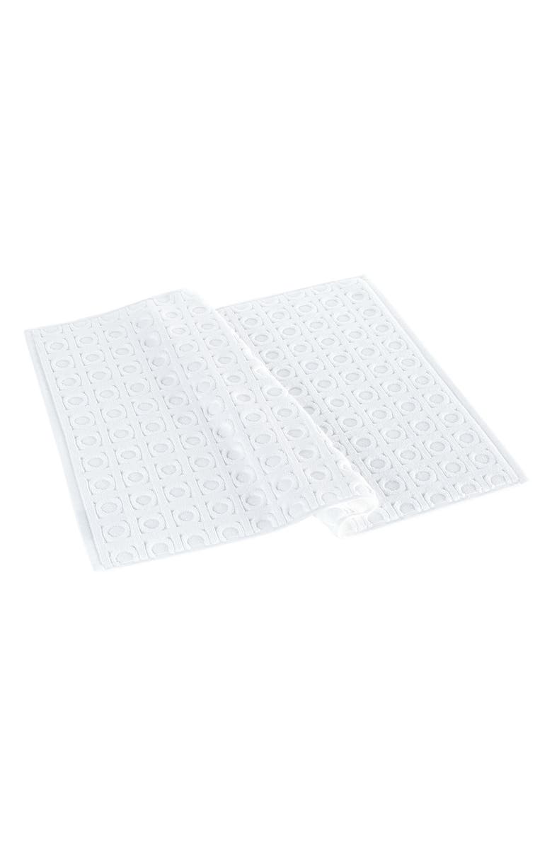 Brooks Brothers Circle-in-Square Bath Mat, Main, color, White