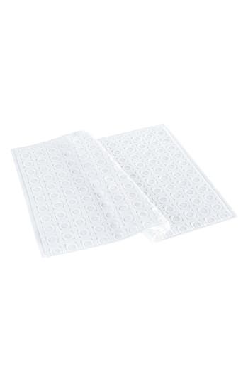 Brooks Brothers Circle-in-square Bath Mat In White