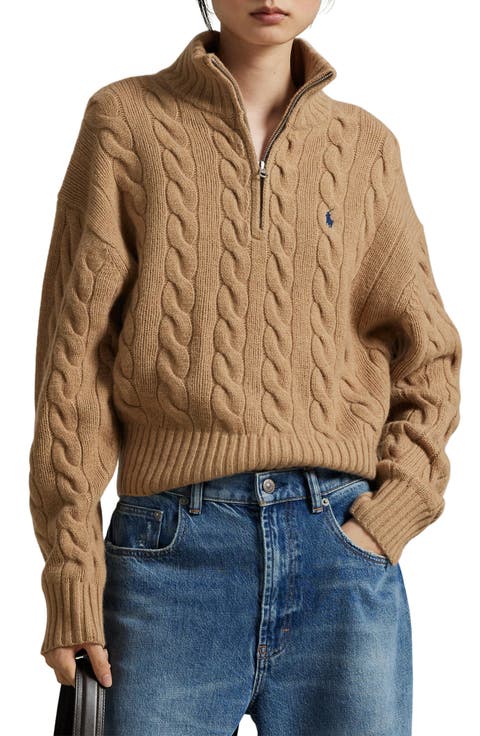 Wool & Cashmere Half Zip Pullover