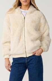 Rip Curl Bossa Nova Fluffy Faux Fur Hooded Jacket