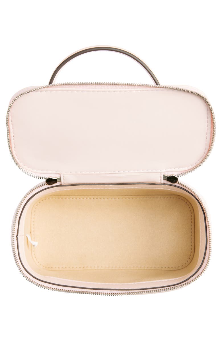 Tory Burch Kira Quilted Leather Vanity Case, Alternate, color, Soft Pink