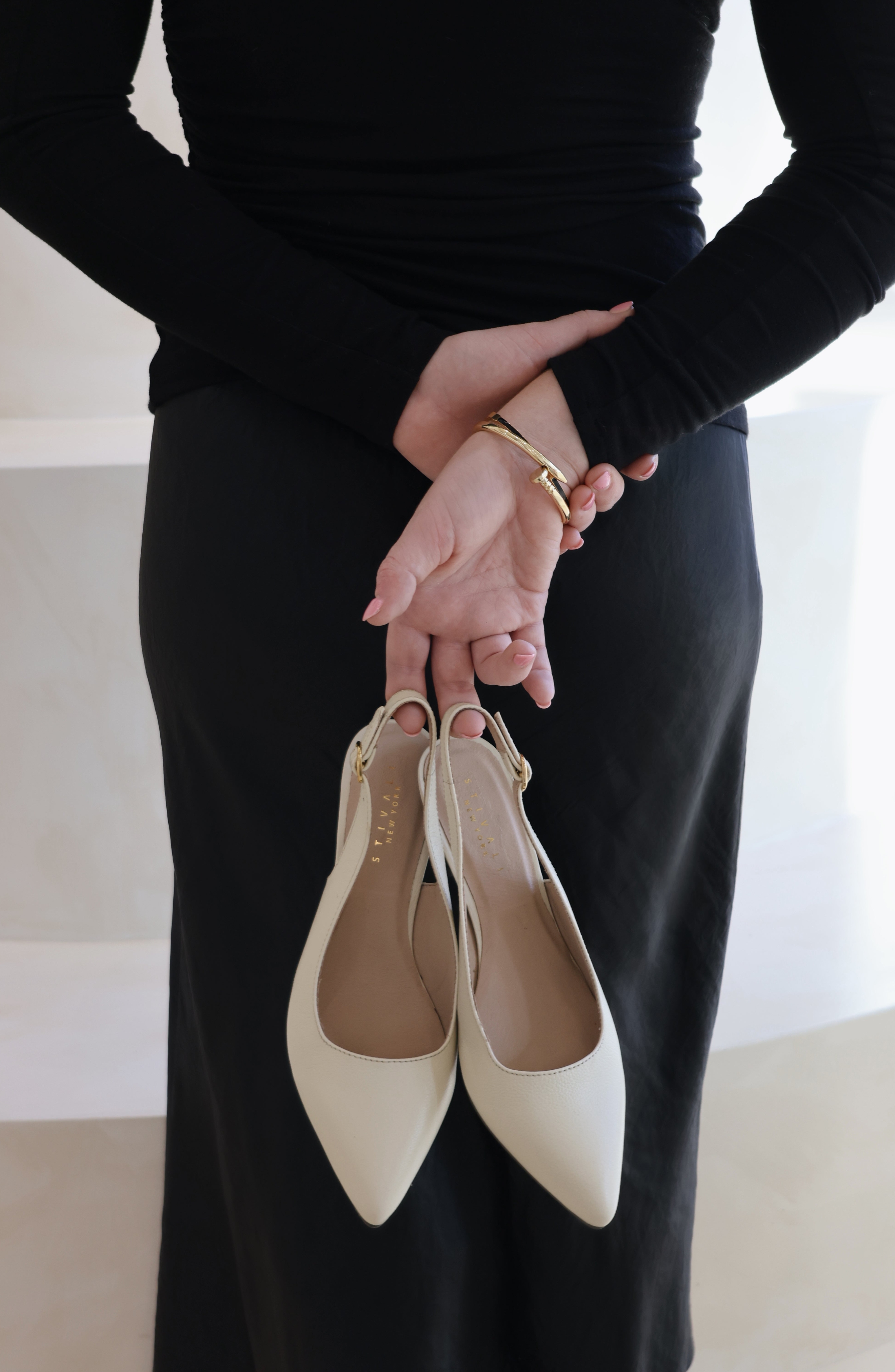 Lusso Leather Slingback Kitten Heel, Alternate, color, Ivory