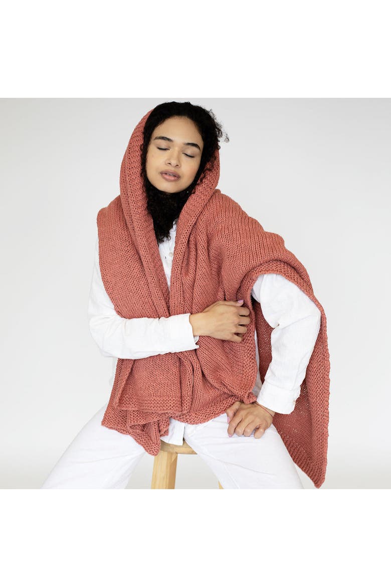 Zrestha Organic Cotton Throw Blanket, Alternate, color, Roseate