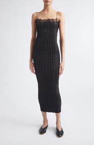FFORME Lumie Pleated Lace Trim Dress
