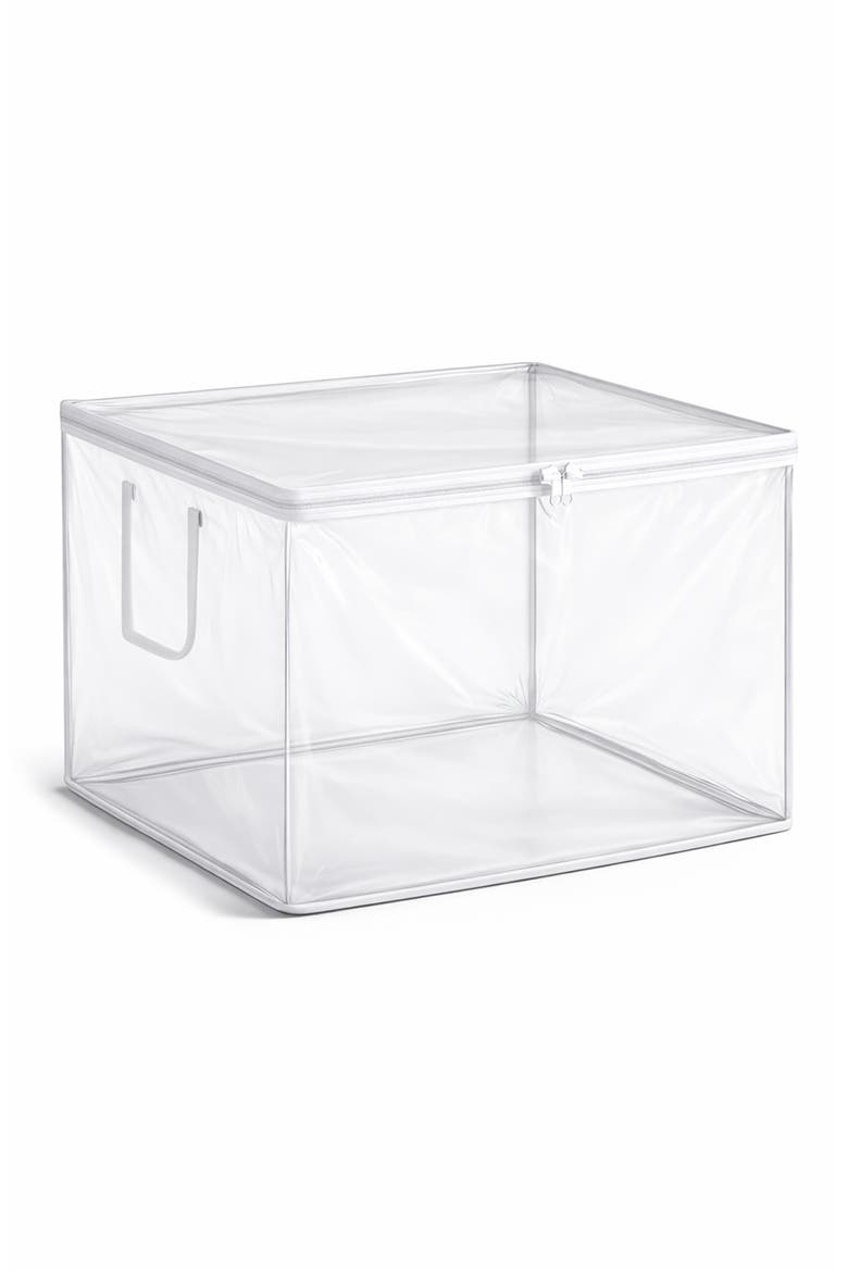 Large Clear Foldable Storage Bag, Main, color, NO COLOR