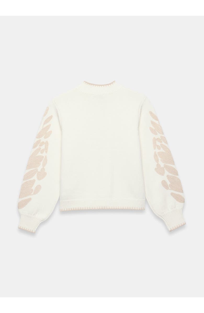 MINT VELVET Cotton Blend Embroidered Cardigan, Alternate, color, Ivory