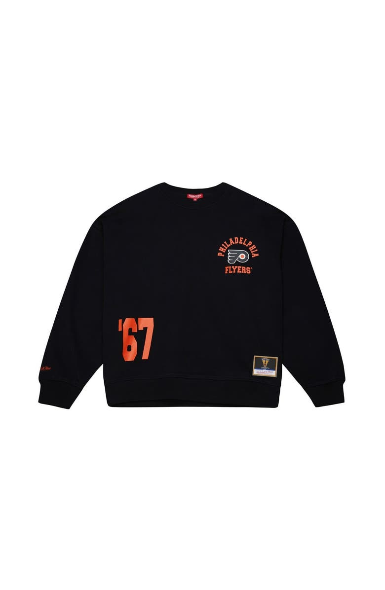 Mitchell & Ness Women's Mitchell & Ness Black Philadelphia Flyers Vintage Crewneck Sweatshirt, Alternate, color, Black