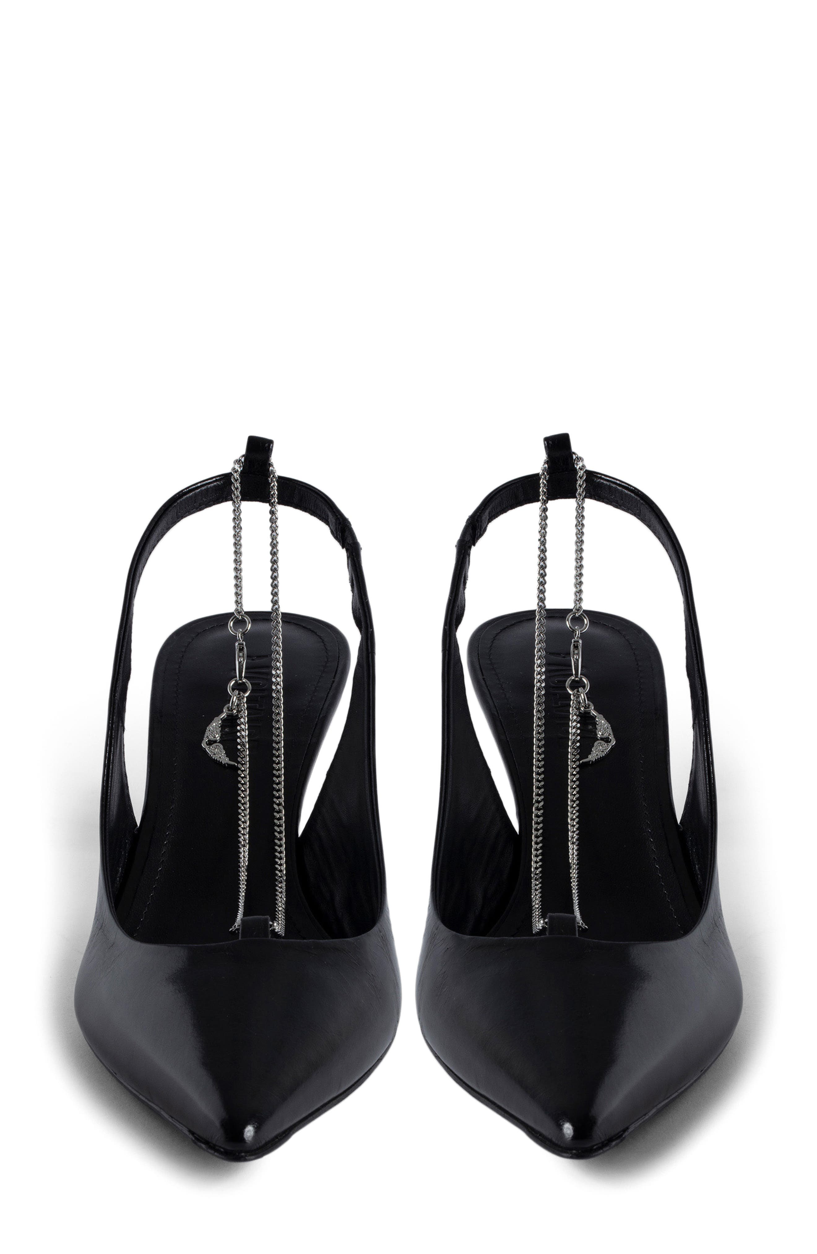 Zadig & Voltaire <p>First Night  Leather Slingback Pump (Women)</p>, Alternate, color, Noir
