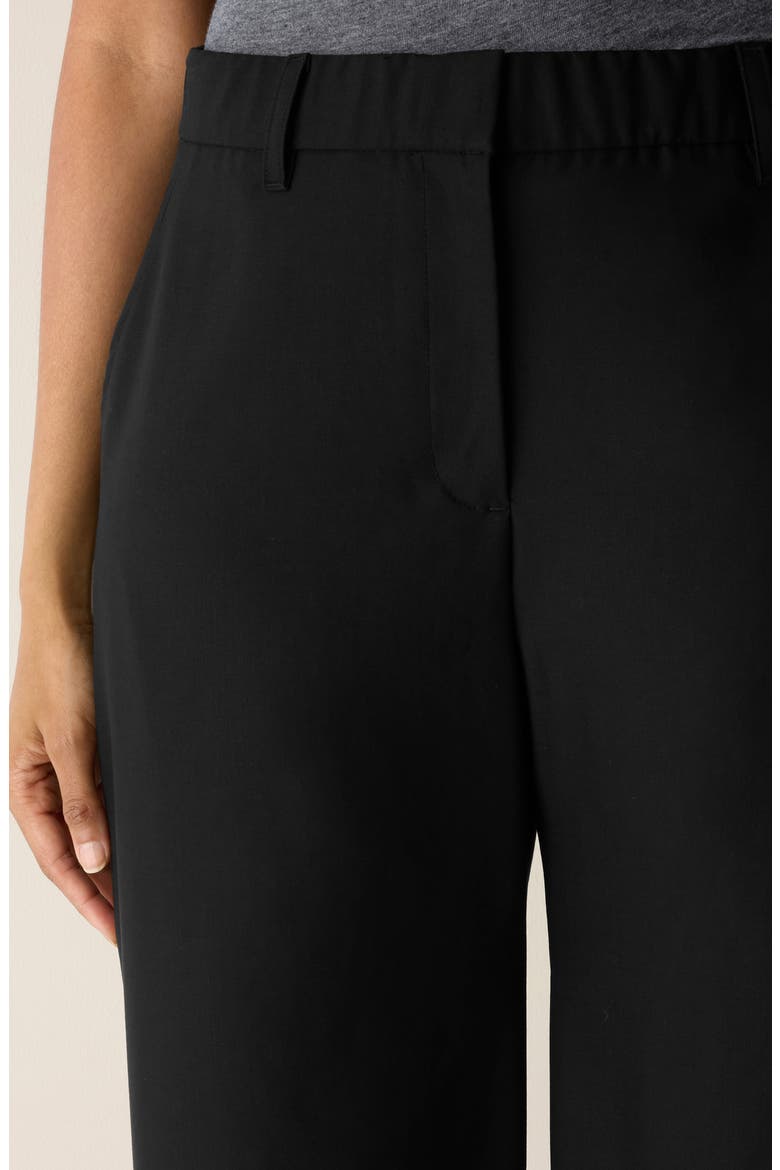 High Waist Wide Leg Wool Trousers, Alternate, color, BLACK