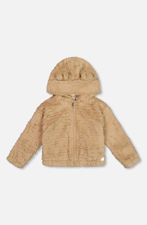 Faux Fur Hooded Jacket (Toddler & Little Kid)