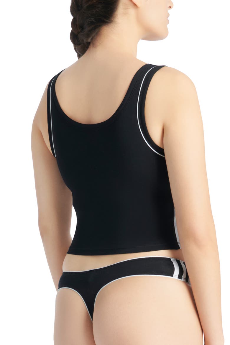 Comfort Flex Cotton Blend Crop Tank, Alternate, color, BLACK