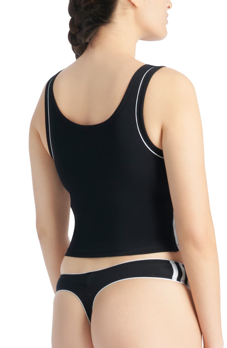 adidas Originals Comfort Flex Cotton Blend Crop Tank, Alternate, color, Black