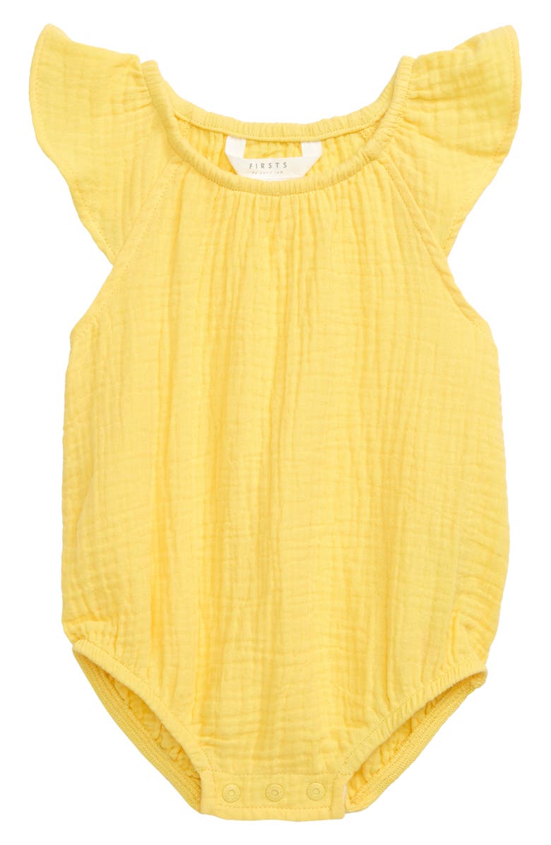 FIRSTS by Petit Lem Petit Lem Sleeveless Gauze Bodysuit, Main, color,