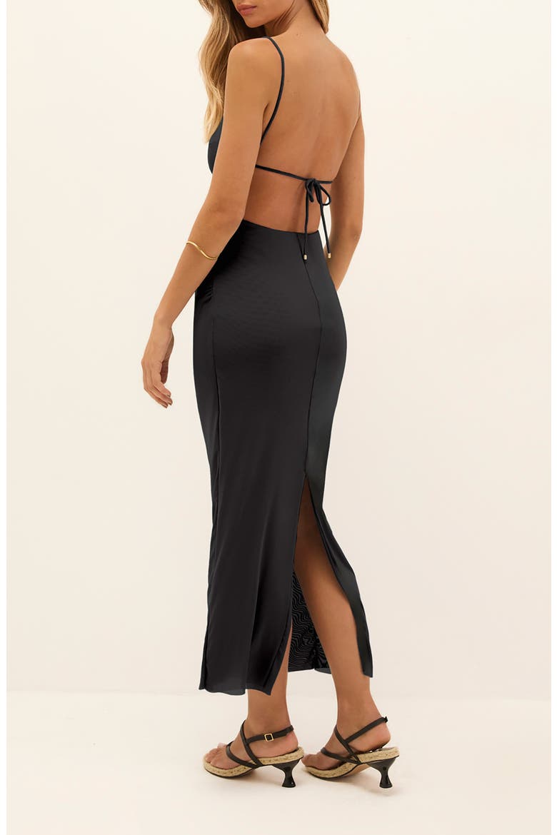 Lorena Cover-Up Midi Dress, Alternate, color, BLACK