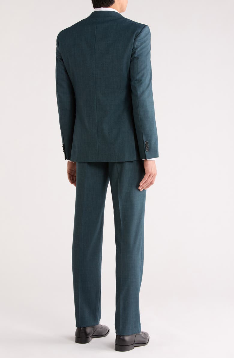 John Varvatos Star USA Solid Stretch Wool Suit, Alternate, color, Green