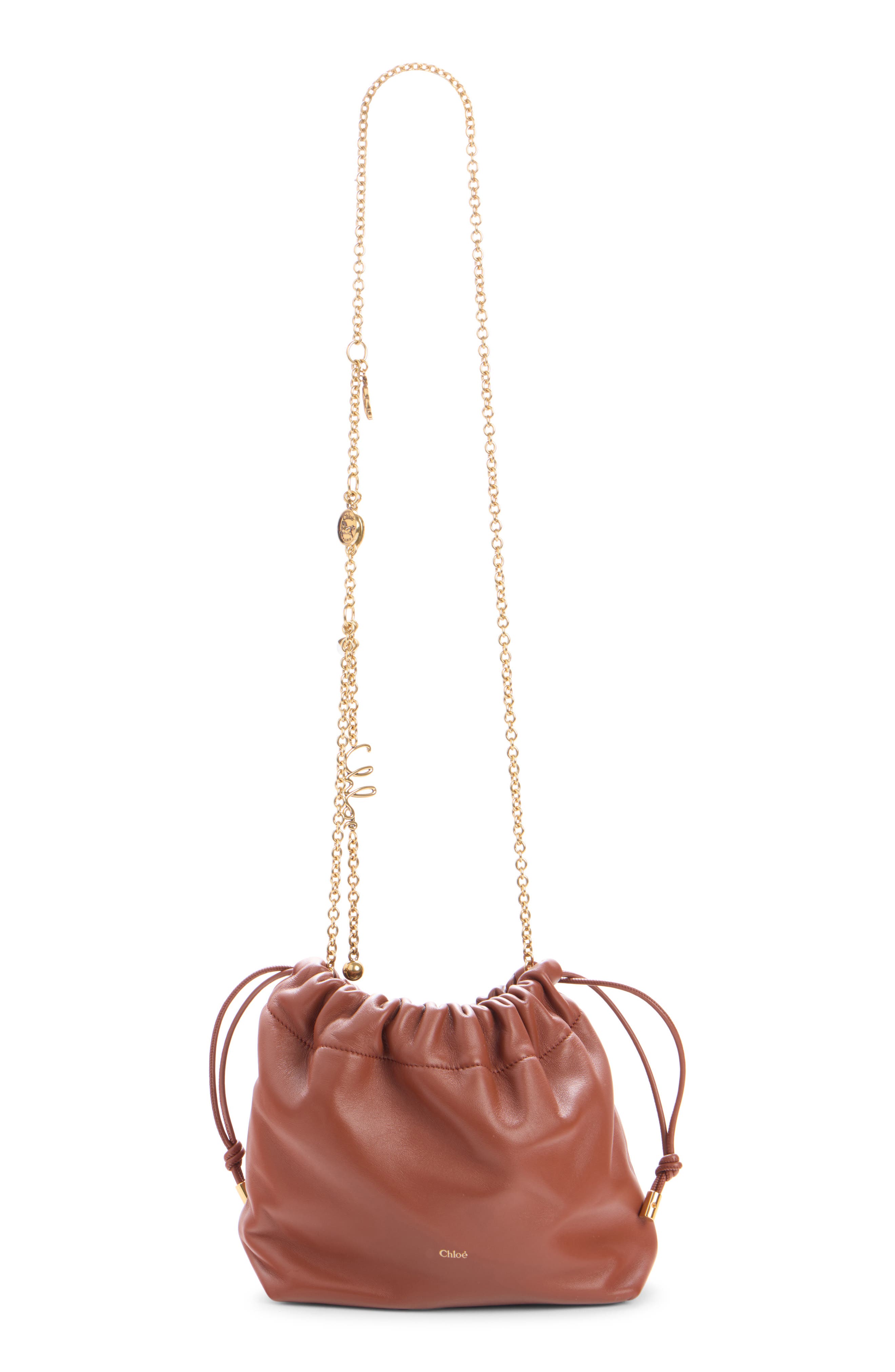 Mini Icons Leather Shoulder Bag, Alternate, color, BLUSHY BROWN