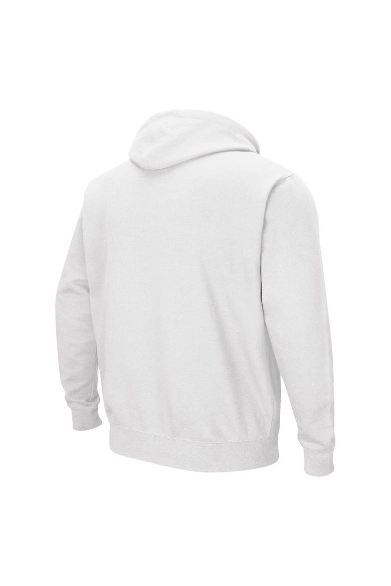 Men's Colosseum White Pitt Panthers Arch & Team Logo 3.0 Pullover Hoodie, Alternate, color, White