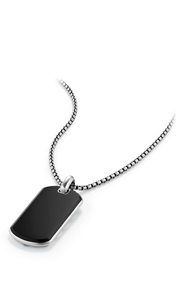 David Yurman Exotic Black Onyx Stone Tag, Alternate, color, 