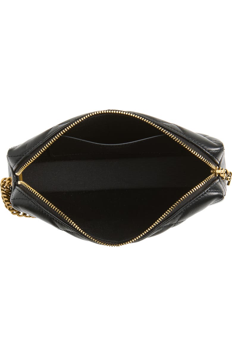 Saint Laurent Cassandre Bijou Matelassé Leather Wristlet, Alternate, color, Black