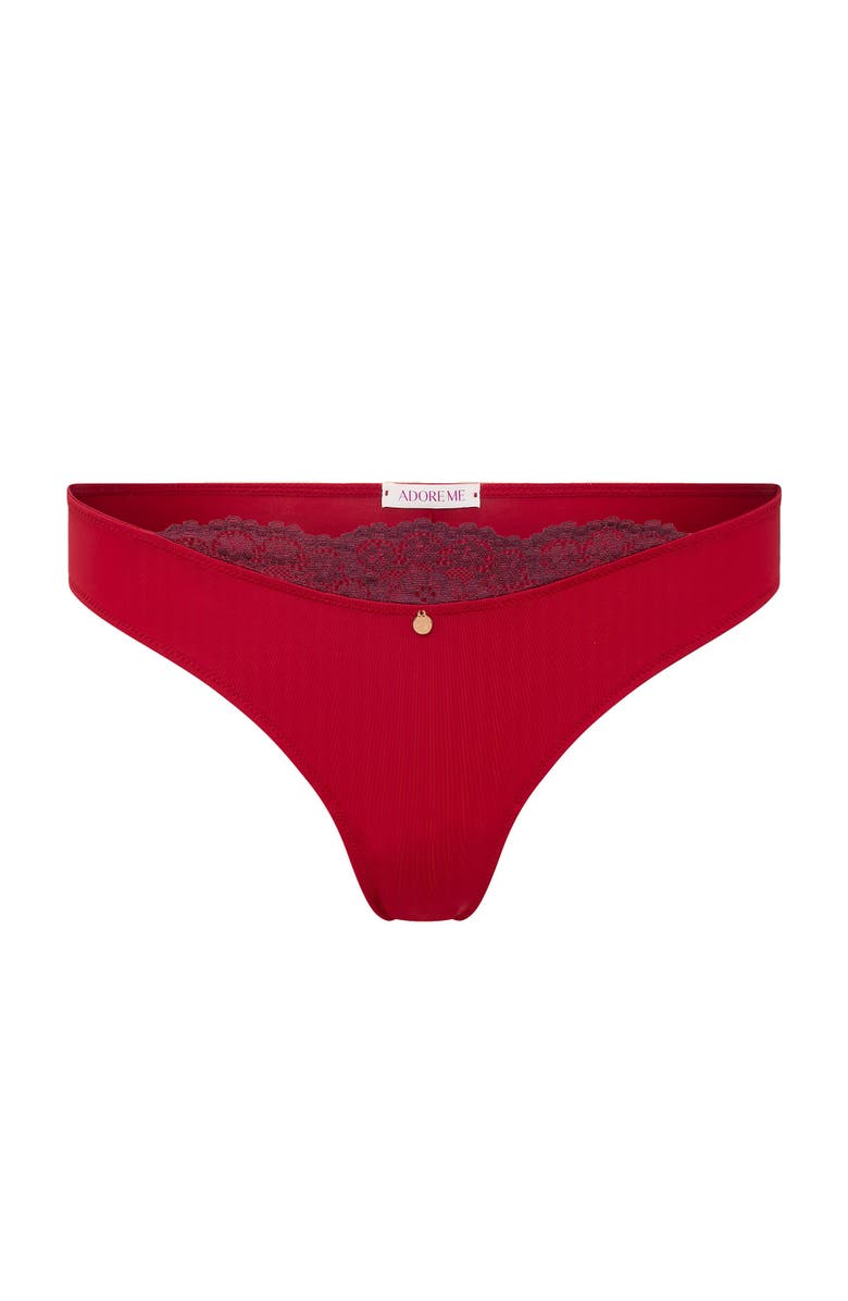 Adore Me Taissa Tanga Panties, Main, color, Dark Red