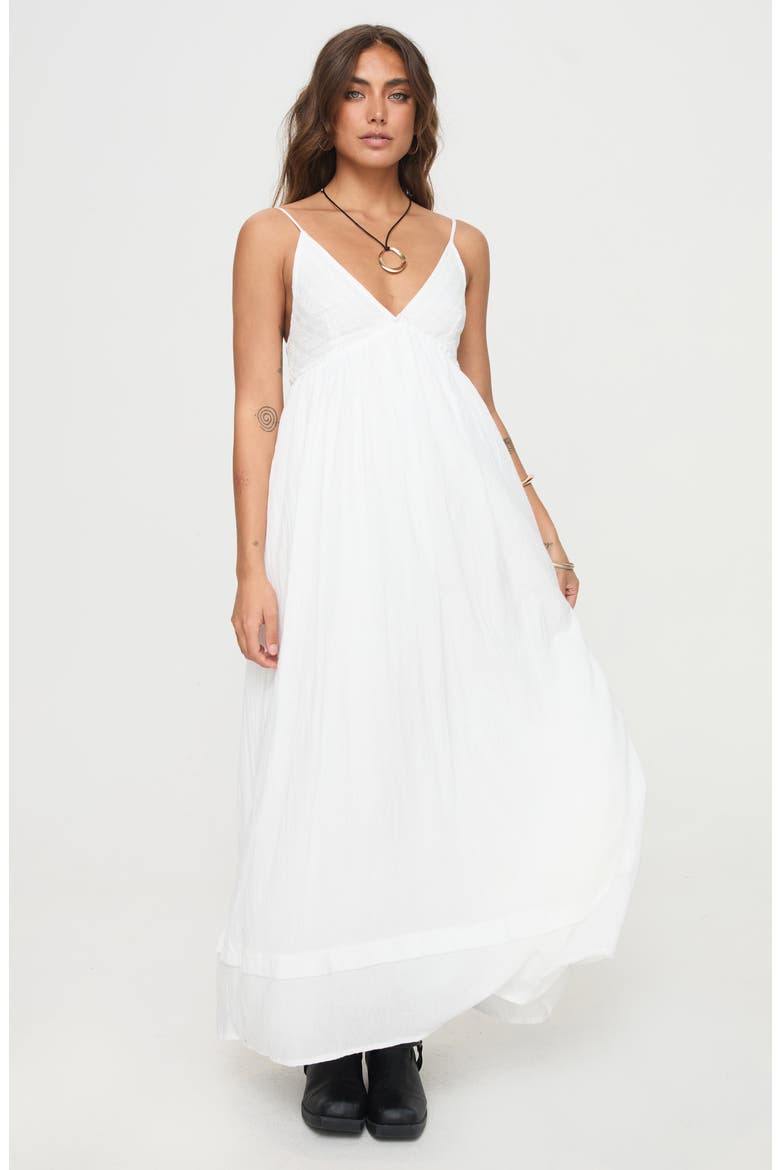 Eriksson Cotton Maxi Sundress, Alternate, color, WHITE