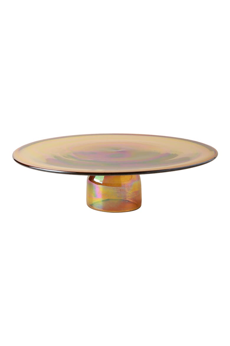 Glass Cake Stand, Alternate, color, AMBER