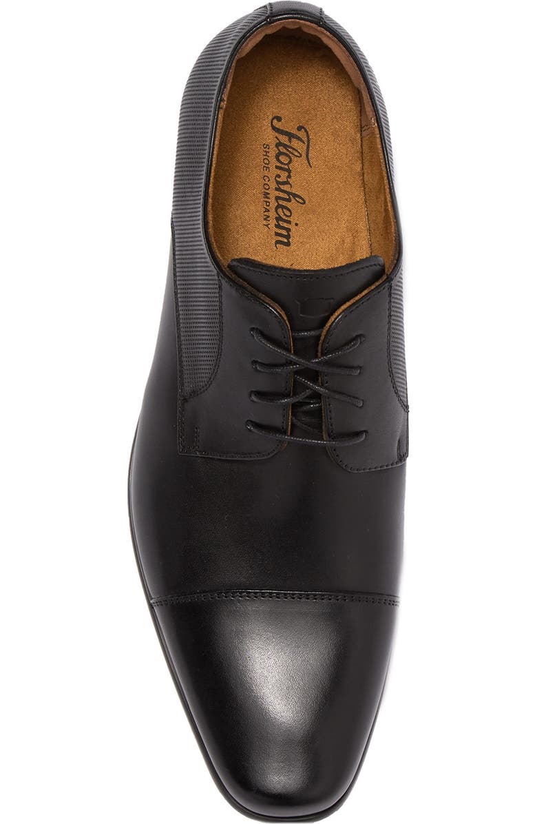 Florsheim Scottsdale Cap Toe Leather Derby - Wide Width Available, Alternate, color, Black