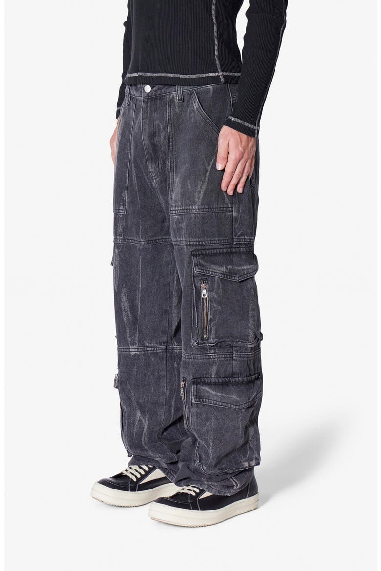Ultra Baggy Cotton Cargo Pants, Main, color, WASHED BLACK