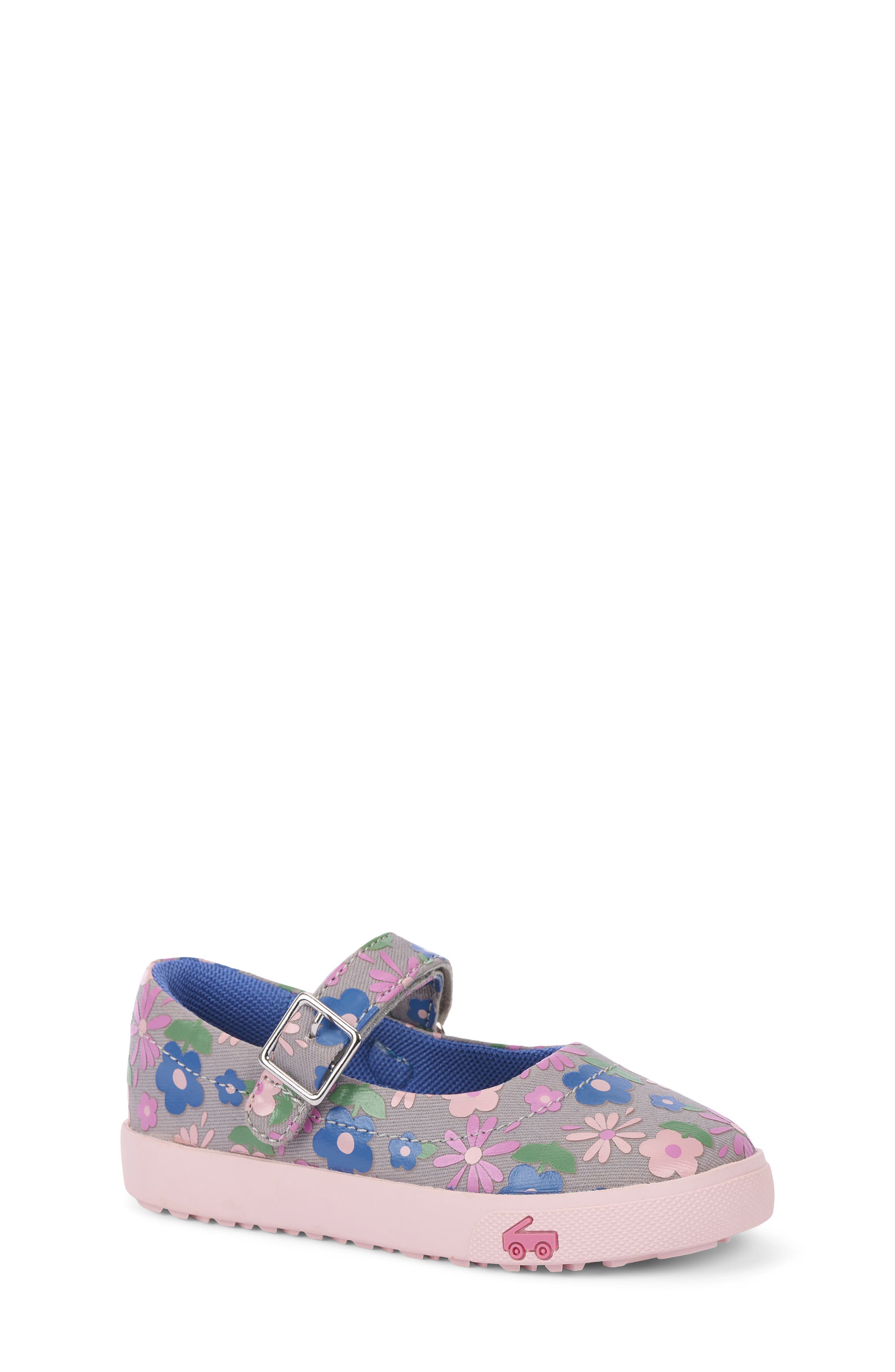 Kids' Lucia Mary Jane, Main, color, GRAY FLORAL