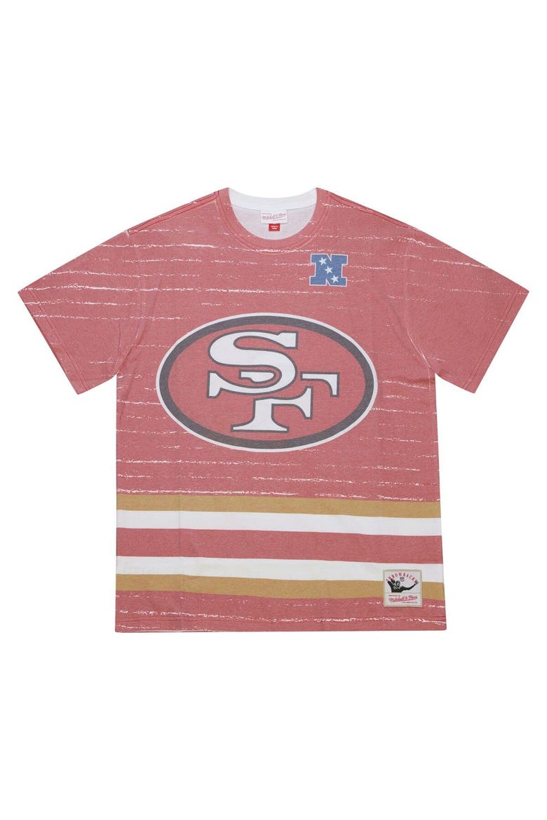 Men's Mitchell & Ness Scarlet San Francisco 49ers Jumbotron 3.0 T-Shirt, Alternate, color, Scarlet