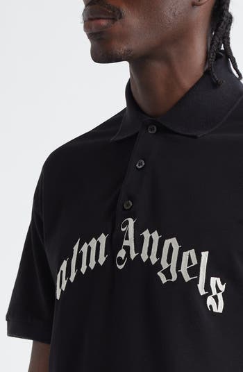 Curved Logo Cotton Polo